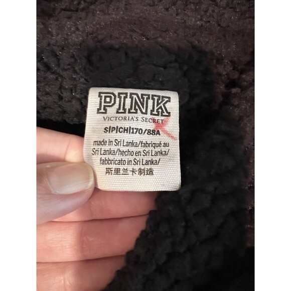 Victoria Secret Pink Womens Sweatshirt Black Tie Dye Pullover Size Small - Picture 9 of 11